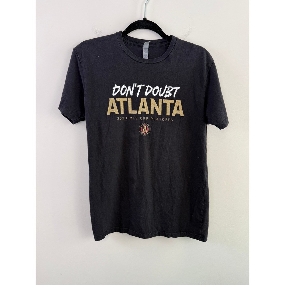 Atlanta United FC T-Shirt Women Medium Black 2023 MLS Cup Playoffs Graphic Tee
